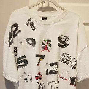 Jordan Men's All-Over Retro T-Shirt - 3XL -White